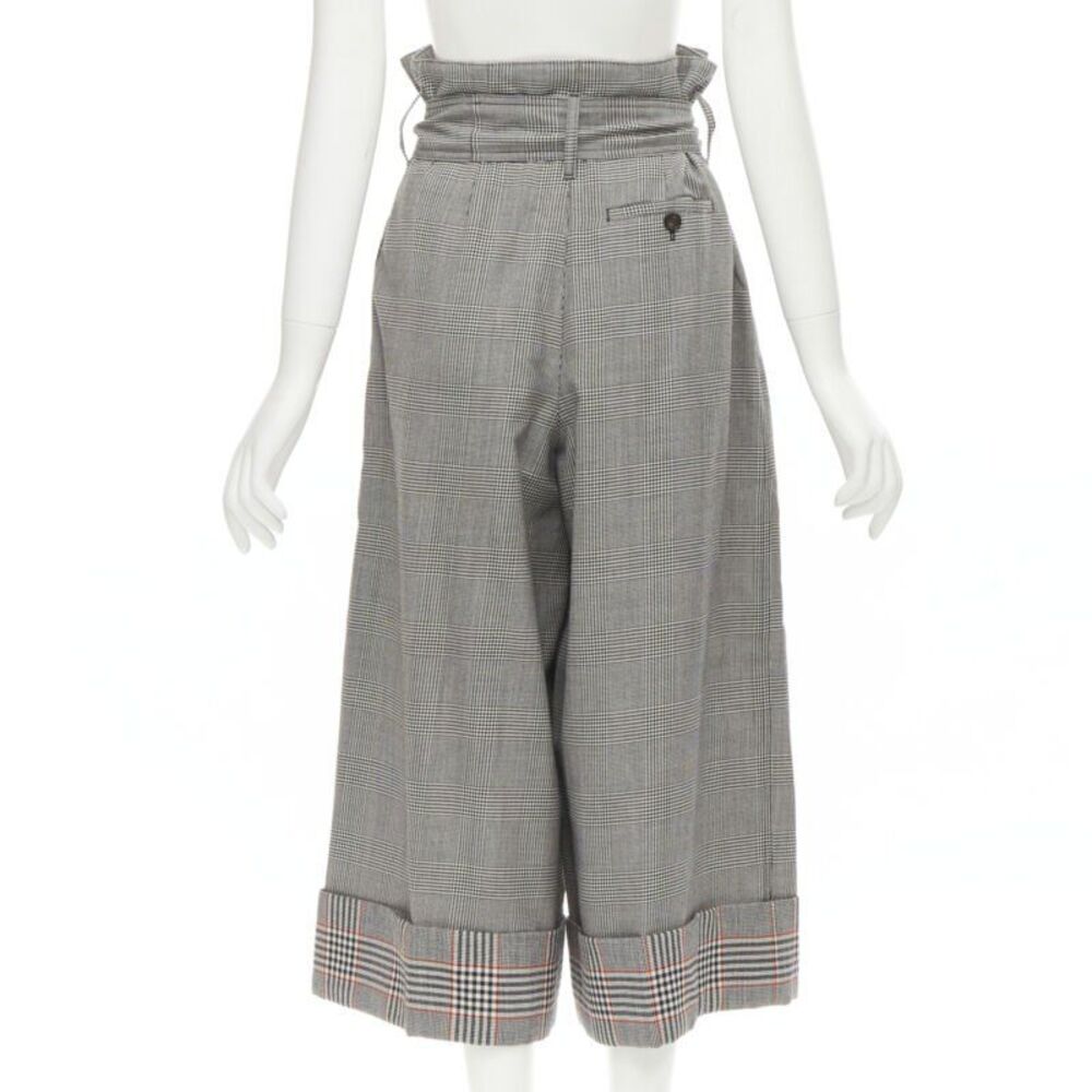 Alexander McQueen checked wool paperbag waist cuffed pants - Picture 5 of 10
